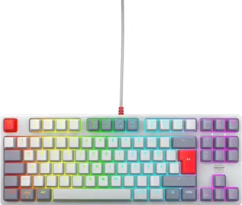 Tastierë mekanike Cherry K4V2 RGB Tenkeyless Retro, Cherry MX2A Red, QWERTZ, Gri, E kuqe
