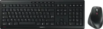 Kasë Cherry STREAM DESKTOP COMFORT, Wireless, RF Wireless, Scissor key switch, AZERTY, Maus përfshirë, E zezë