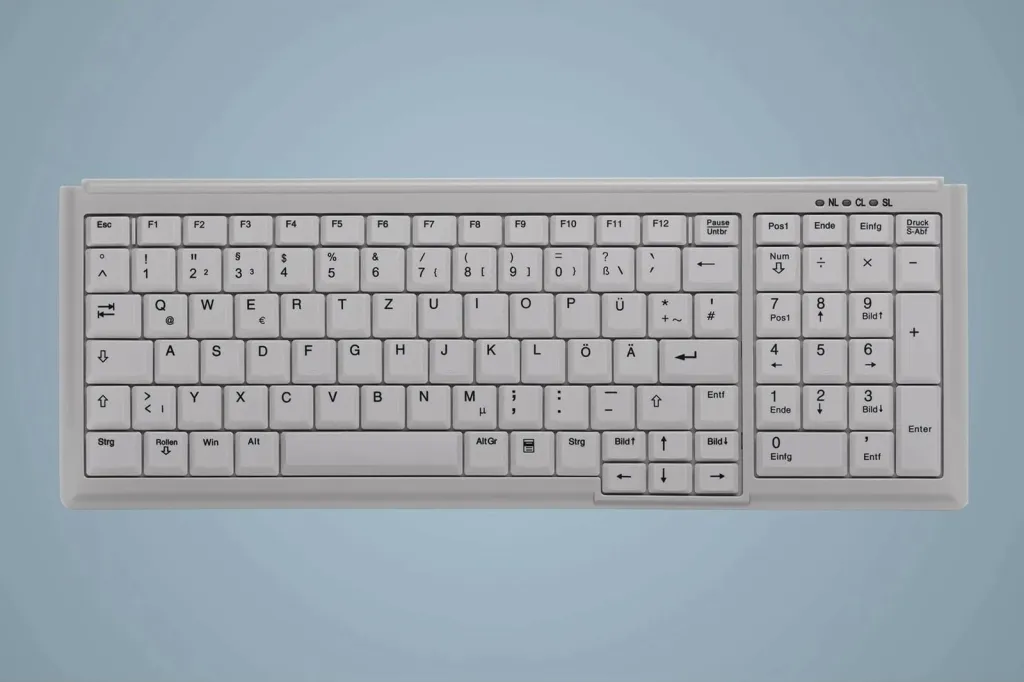 Tastierë Cherry AK-7000, me kabllo, USB, çelësa gërshërë, e bardhë - 1