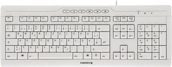 Tastierë Cherry STREAM 3.0, Full-size, Wired, USB, QWERTY, Gri - 1