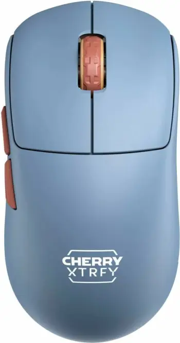 Maus CHERRY XTRFY M68 Wireless, 26000 DPI, i zi, blu, kafe