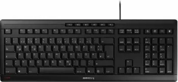Tastierë Cherry STREAM, mekanike, full-size, me kabllo USB, QWERTZ, e zezë