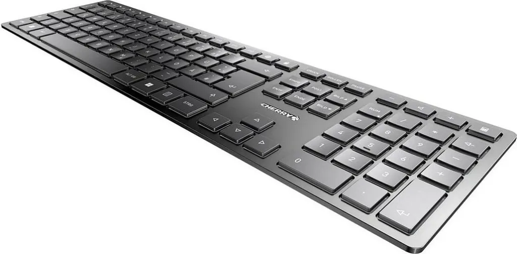 Tastierë wireless Cherry KW 9100 SLIM, full-size, Bluetooth/USB Type-C, e zezë - 1