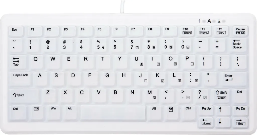 Tastierë Cherry AK-C4110F-U1-W/US, USB, QWERTY, e bardhë - 1