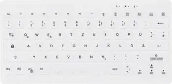 Tastierë Cherry AKTIVE KEY Hygiene Mini Ultraflat, stil notebook, e bardhë