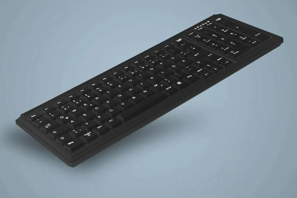 Tastierë Cherry AKTIVE KEY Industry 4.0, kompakte, stil notebook, e zezë - 2