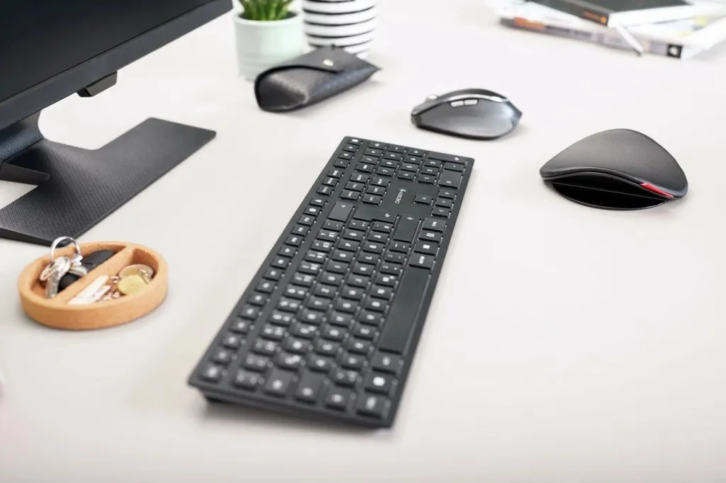 Tastierë Cherry KW 9100 SLIM, Wireless, RF Wireless + Bluetooth, QWERTY, Ngjyrë e zezë - 1