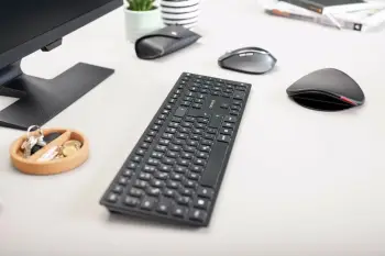 Tastierë Cherry KW 9100 SLIM, Wireless, RF Wireless + Bluetooth, QWERTY, Ngjyrë e zezë