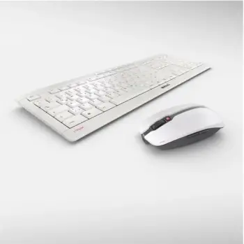 Set tastierë dhe maus Cherry STREAM DESKTOP RECHARGE JD-8560DE-0, wireless, bateri të rikarikueshme të zëvendësueshme, USB-C, AES-128, bardhë, set