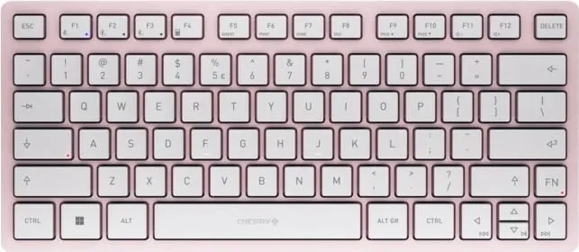 Tastierë Cherry KW 7100 MINI BT, wireless, Bluetooth, 78 taste, rozë - 1