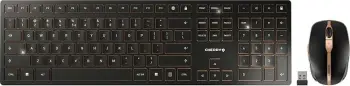 Set tastierë dhe maus Cherry DW 9000 SLIM, wireless, Bluetooth, US, e zezë/bronzi