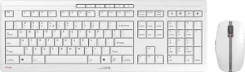 Tastierë dhe maus Cherry Stream Desktop Recharge, Pa tela, QWERTY, Gri