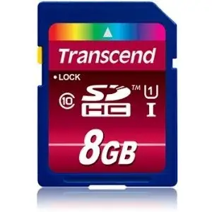Kartë memorie SDHC Transcend 300x, 8 GB, Class 10 UHS-I/U1