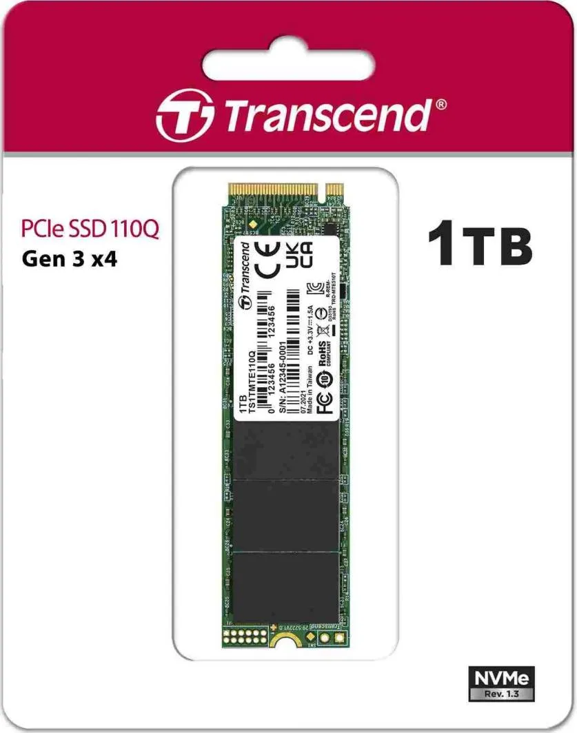 Disk SSD Transcend 110Q, 1TB, M.2 2280 PCI-E x4 Gen3 NVMe - 3