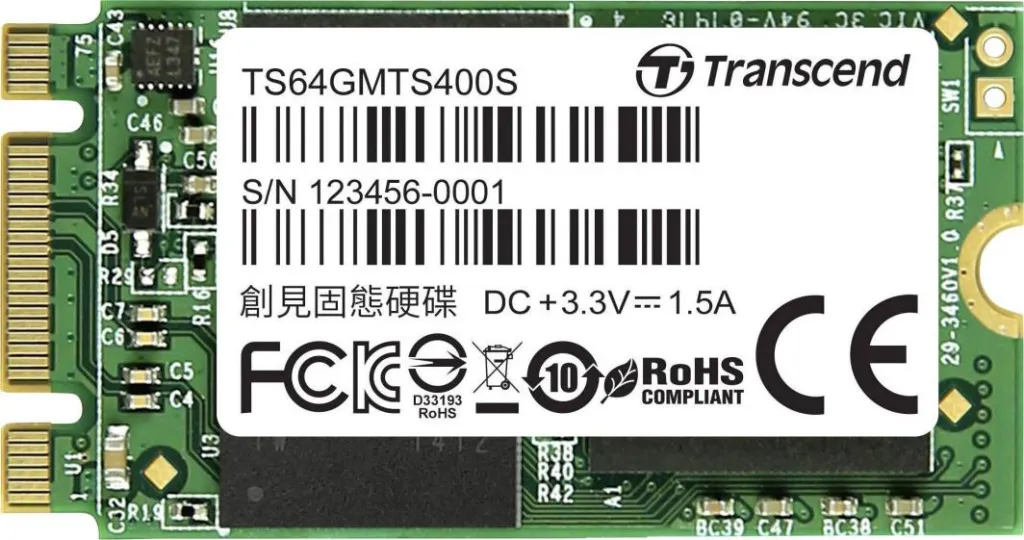 Disk SSD Transcend MTS400, 64GB, M.2 2242 SATA III - 1