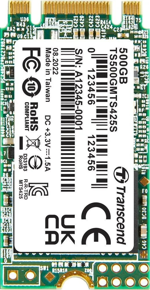 Disk SSD Transcend MTS425S, 500GB, M.2 2242 SATA III - 1