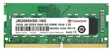 Memorie operative RAM Transcend, 16GB DDR4, 2666 MHz, SO-DIMM