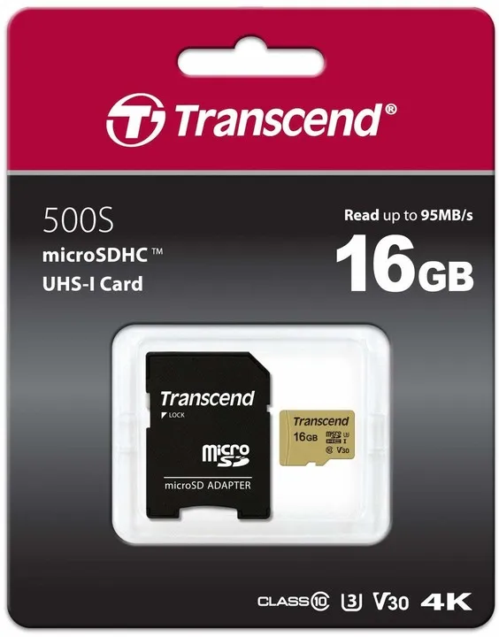 Kartë e memories Transcend Micro SDHC 500S, 16GB ,+ adapter SD - 3
