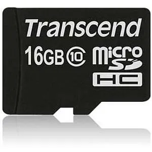 Kartelë memorie Transcend microSDHC 16GB, Class 10, e zezë - 1