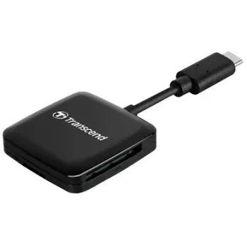 Lexues kartelash Transcend RDC3, USB Type-C, SD/microSD, i zi
