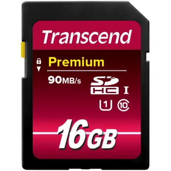Kartelë memorie Transcend SDHC 16GB, Class 10, UHS-I, e zezë