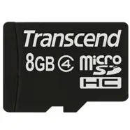 MicroSDHC Transcend TS8GUSDC4 8GB Class 4, e zezë