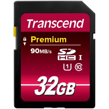 Kartelë SD Transcend 32GB SDHC Class 10 UHS-I, e zezë