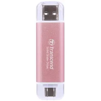 SSD i jashtëm Transcend ESD310P 512GB, USB 10Gbps, Type C/A, rozë