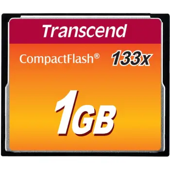 Kartë CompactFlash Transcend 1GB 133x, e zezë