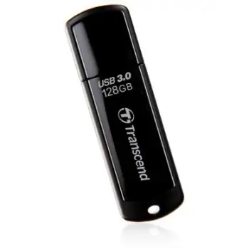 USB Transcend JetFlash 700 128GB, USB 3.2, e zezë