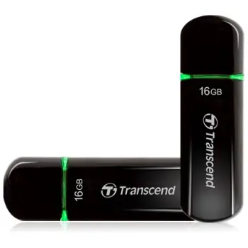 USB Transcend JetFlash 600 16GB, USB 2.0, e zezë