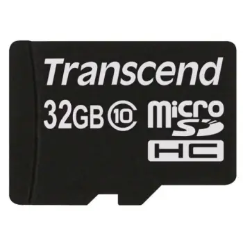 Kartelë memorie Transcend microSDHC 32GB Class 10, e zezë