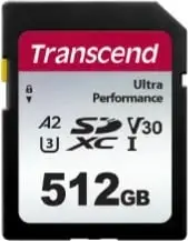 Kartë memorie Transcend 340S SDXC, 512GB, Class 10 UHS I U3 A2 V30