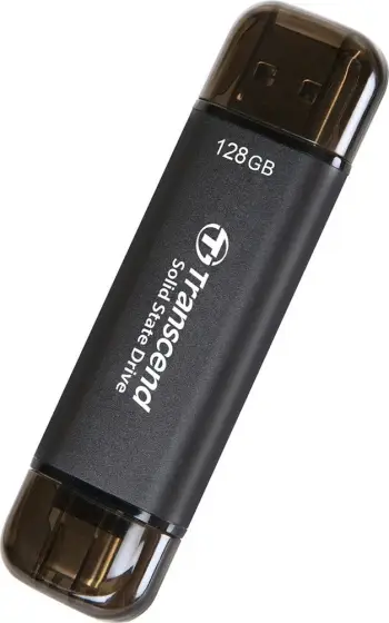 SSD i jashtëm Transcend ESD310C 128GB USB-C USB 3.2 Gen 2x1, e zezë