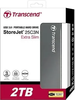 Hard disk i jashtëm Transcend StoreJet 25C3N 2TB, USB 3.1, Iron Grey - 4