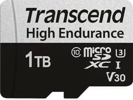 Kartelë memorie Transcend microSDXC 1TB, Class 10, U3, V30, me adapter, zi/argjendtë - 1