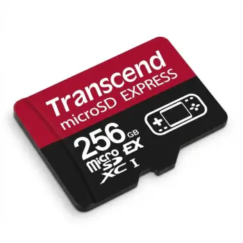 Kartë memorie Transcend MicroSD Express 256GB, deri 900MB/s, 4K 8K UHD, e zezë