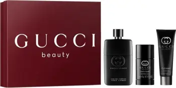 Set Eau de Parfum për meshkuj Gucci Guilty Pour Homme, 90ml + xhel dushi 50ml + deodorant stick 75ml
