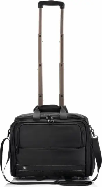 Çantë udhëtimi me rrota SwissBags, për meshkuj dhe femra, e zezë