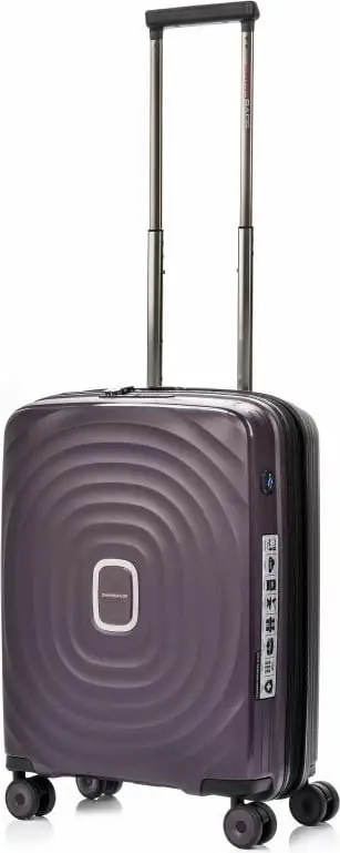 Valixhe kabine SwissBags Echo 16578, polipropilen, me rrota 4D, gri
