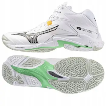 Atlete hendbolli Mizuno Wave Lightning Z8 Mid, për meshkuj, të bardha blu