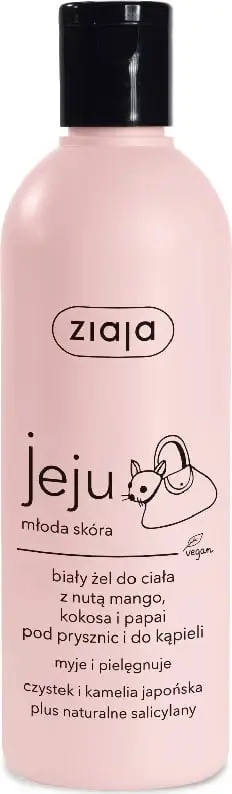 Xhel trupi për dush Ziaja Jeju White me aromë mango, kokos, papaja 300ml