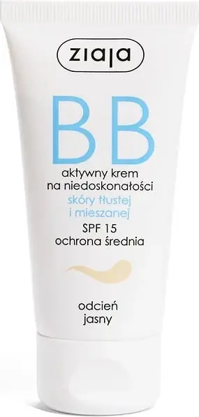 BB krem Ziaja Active për lëkurë të yndyrshme dhe të kombinuar Light, 50ml