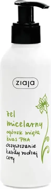 Gel micelar për fytyrë Ziaja Cucumber and Mint për femra 200ml