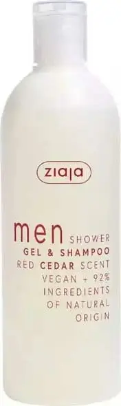 Xhel dushi dhe shampon Ziaja Men Shower Gel and Shampoo Red Cedar, 400 ml