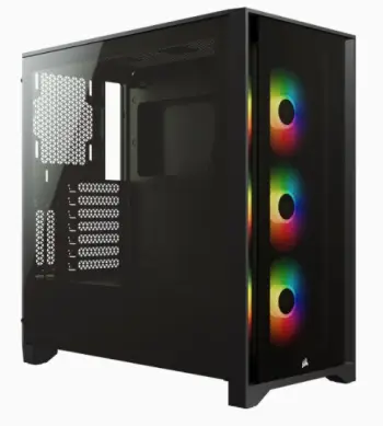 Kasë Corsair iCUE 4000X RGB Midi Tower, e zezë