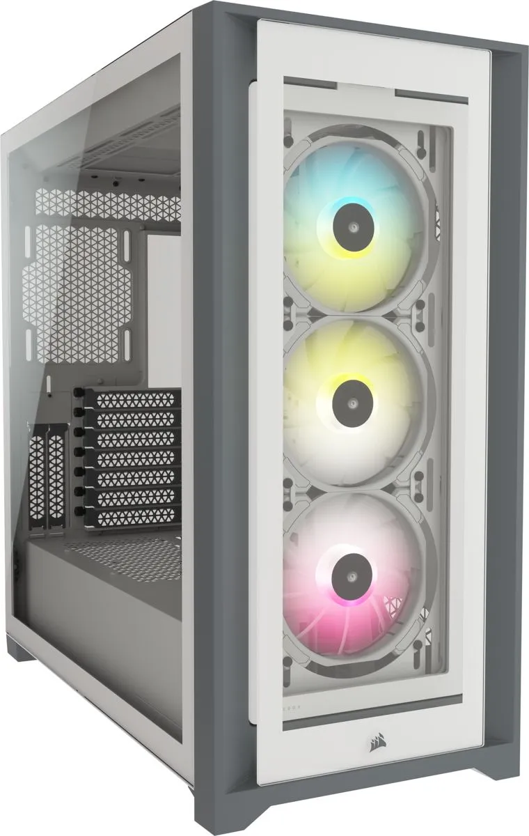 Kasë RGB Corsair iCUE 5000X (CC-9011213-WW), e bardhë - 1