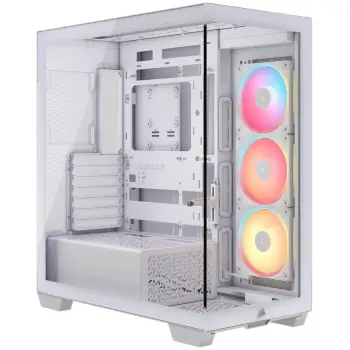Kasë Midi CORSAIR 3500X LXR LINK (Tempered Glass) – Bardhë
