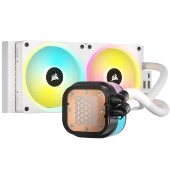 Ftohës hibrid Corsair H100i, 240mm, RGB, i bardhë