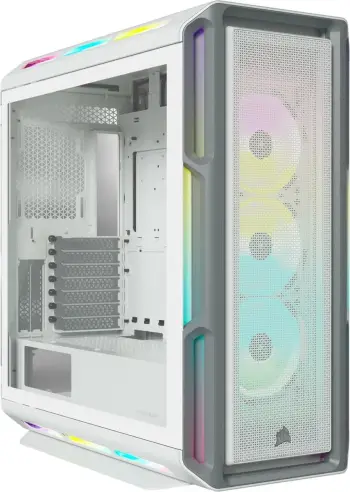 Kasë Midi Corsair iCUE 5000T, RGB TG, e bardhë